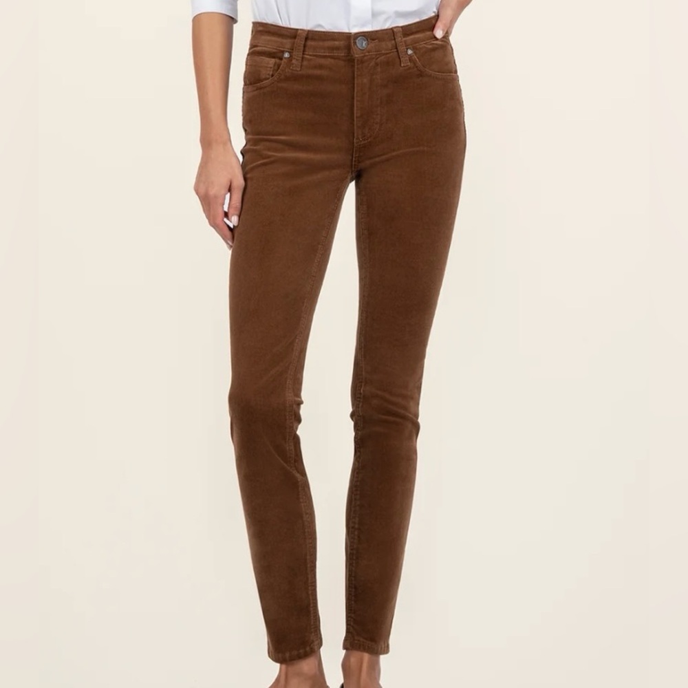 Kut Brown Women's Diana Corduroy, Skinny Jeans